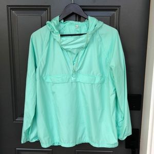 Teal underarmour pullover windbreaker